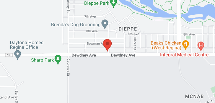 map of 7200 Dewdney AVE